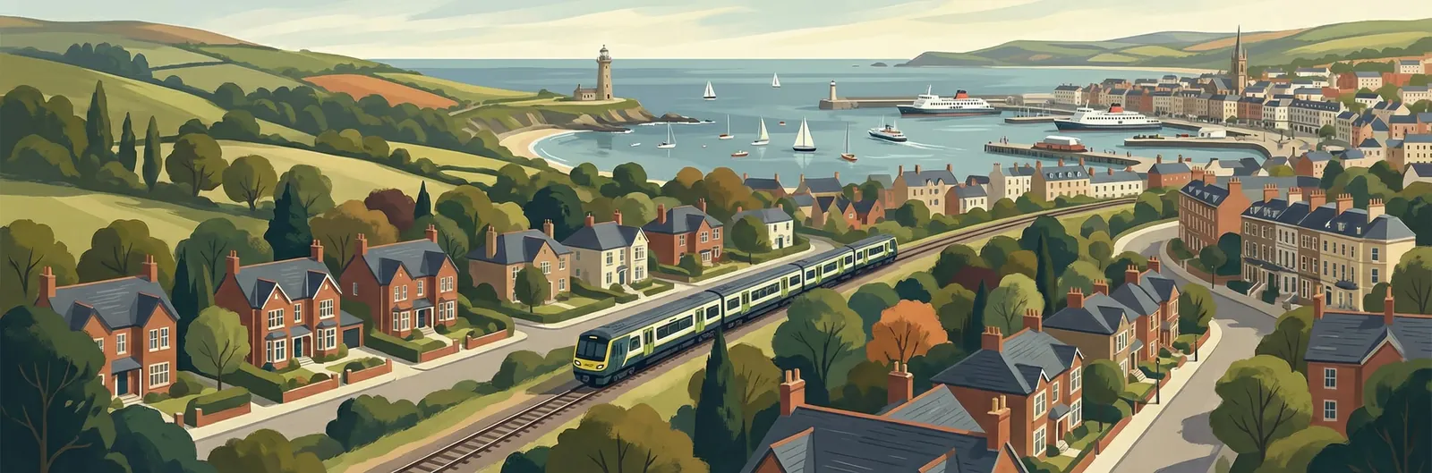 Woodland, Dún Laoghaire–Rathdown streetscape